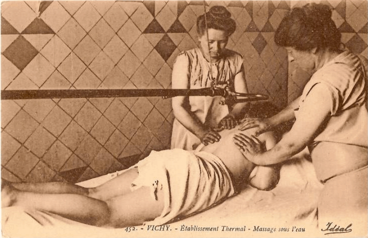 Ducha Vichy a principios del siglo XX